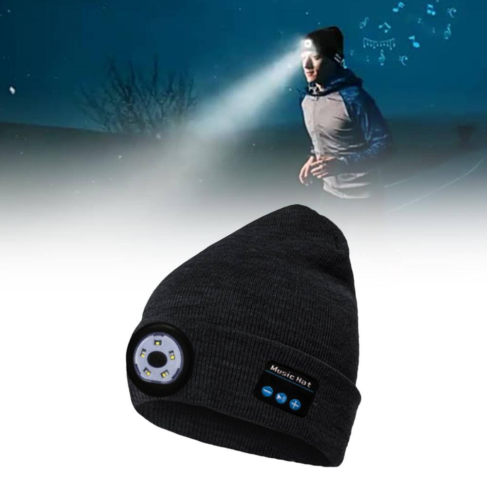 Wireless Bluetooth LED Hat with Music Speakers Light