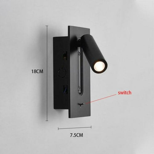 Modern LED wall lamp Rotatable aluminum sconces light indoor home